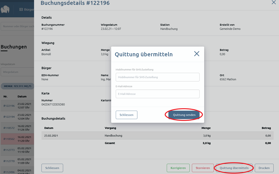 Quittung erstellen